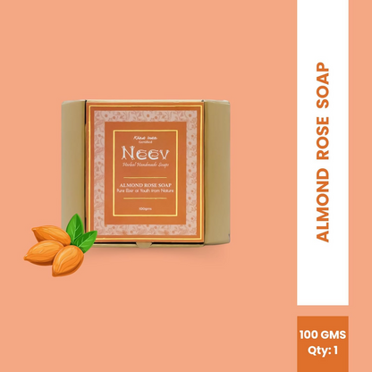 Neev Herbal Handmade Soaps Almond Rose Soap - Distacart