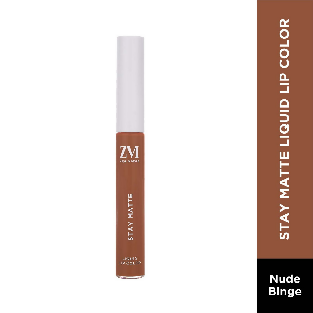 Zayn & Myza Stay Matte Liquid Lip Color - 10 Nude Binge - Distacart