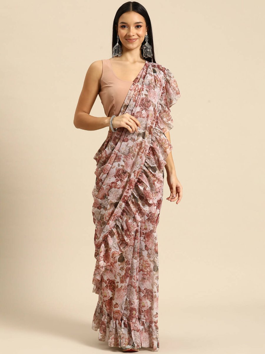 Ahalyaa Women's Traditional Wear Saree - Pink Color - Distacart