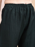 Thumbnail for Embroidered Anarkali Kurta With Pant & Embroidered Dupatta, Bottle-Green - Hiral Fashion - Distacart