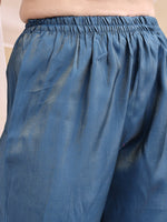 Thumbnail for Hand Embroidered Anarkali Kurta With Pant & Embroidered Dupatta, Blue - Hiral Fashion - Distacart