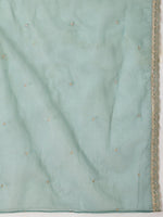 Thumbnail for Sequin Embroidered Kurta With Pant & Embroidered Organza Dupatta, Green - Hiral Fashion - Distacart