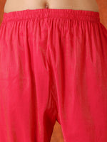 Thumbnail for Sequin Embroidered Kurta With Pant & Embroidered Organza Dupatta, Pink - Hiral Fashion - Distacart