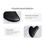 Thumbnail for Bronson Professional Black Obsidian Gua Sha Face Massage Tool - Dista