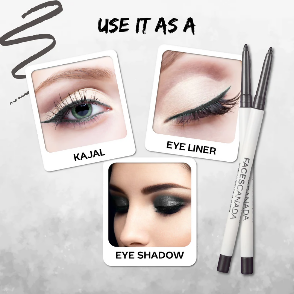 Faces Canada Ultime Pro Twist Eye Kajal Liner - Silver 01 - Distacart
