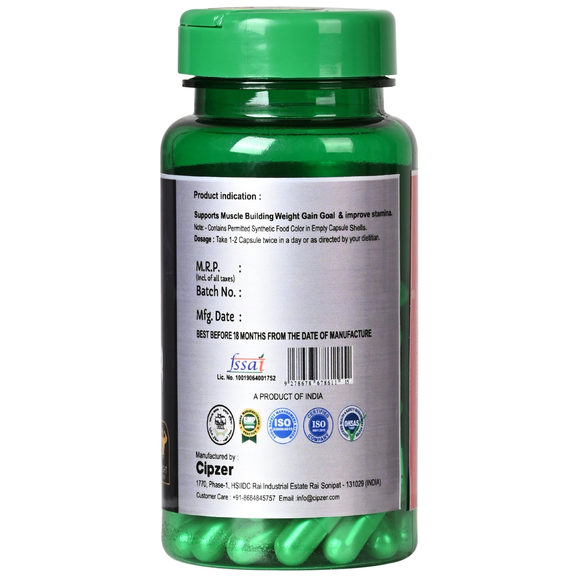 Cipzer Weight Gainer Capsules - Distacart