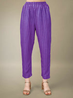 Thumbnail for Jyoti Fashion Women's Purple Rayon Embroidery & Sequence work Kurta with Trouser & Dupatta - Distacart