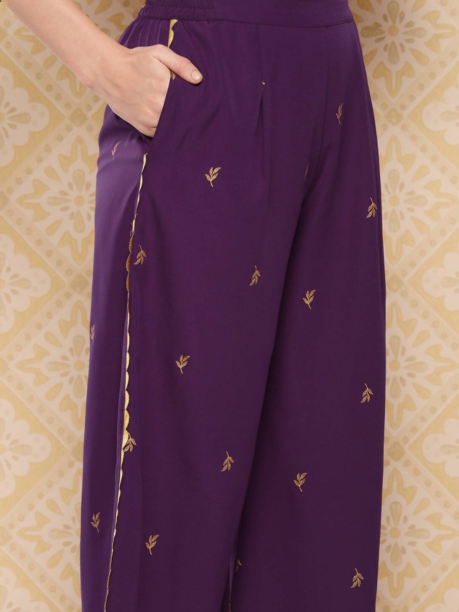 Ahalyaa Women's Traditional Wear Co-ods - Burgundy - Distacart