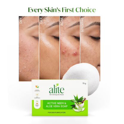 Alite Neem & Aloe Vera Soap for Gentle Daily Cleansing - Distacart
