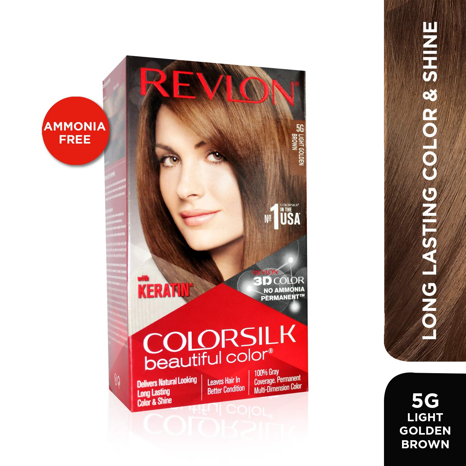 Revlon ColorSilk Beautiful Color - Light Golden Brown 5G - Distacart