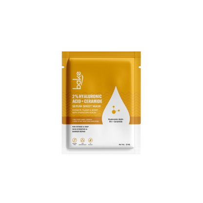 Bake 2% Hyaluronic Acid + Ceramide Serum Sheet Mask - Distacart