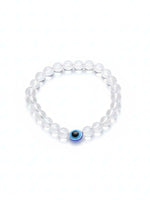 Thumbnail for NVR White Crystal Evil Eye Bracelet for Men & Women - Distacart