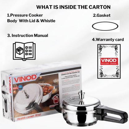 Vinod Stainless Steel Pressure Cooker - Dista