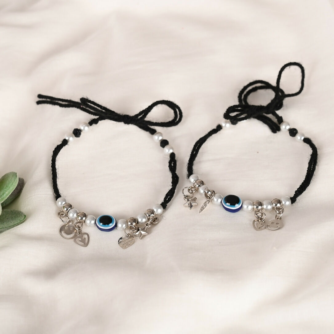 NVR Women Set of 2 Evil Eye Adjustable Anklet - Distacart