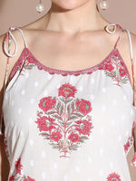 Thumbnail for Anouk Floral Printed Regular Pure Cotton Straight Kurta with Trousers