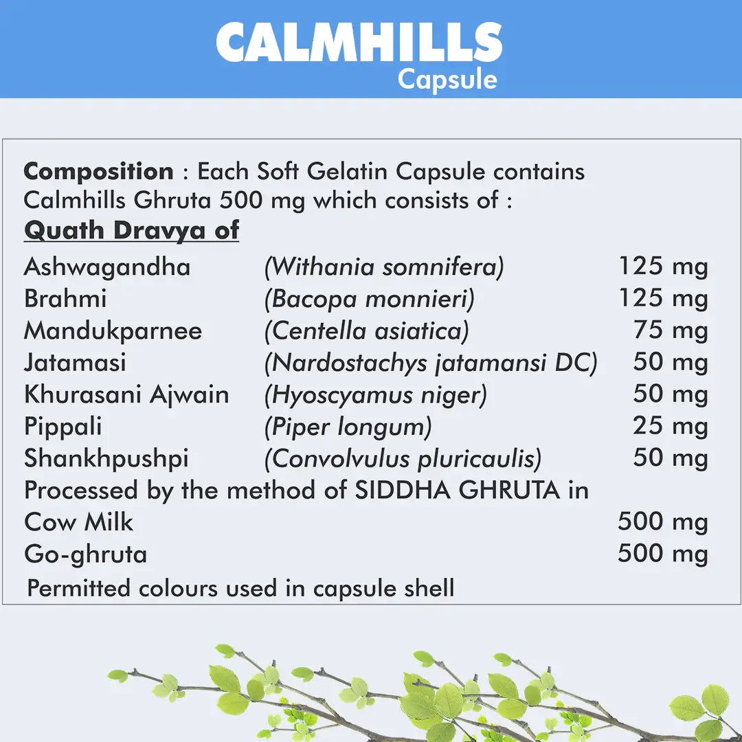 Herbal Hills Ayurveda Calmhills Capsules - Distacart