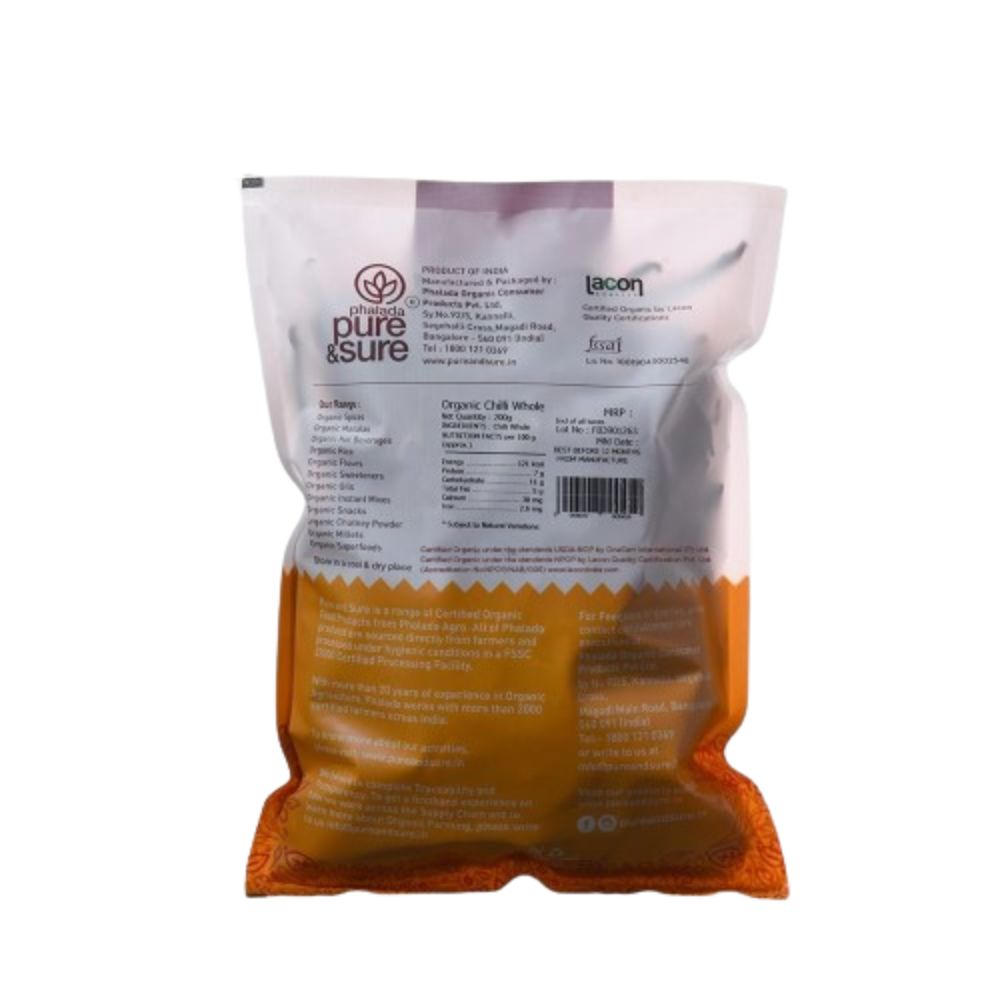 Pure & Sure Organic Chili Whole - Distacart