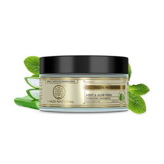 Khadi Natural Mint & Aloe Vera Herbal Facial Massage Gel - Distacart