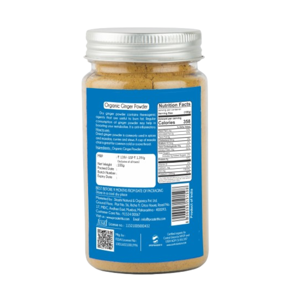 Praakritik Organic Ginger Powder - Distacart