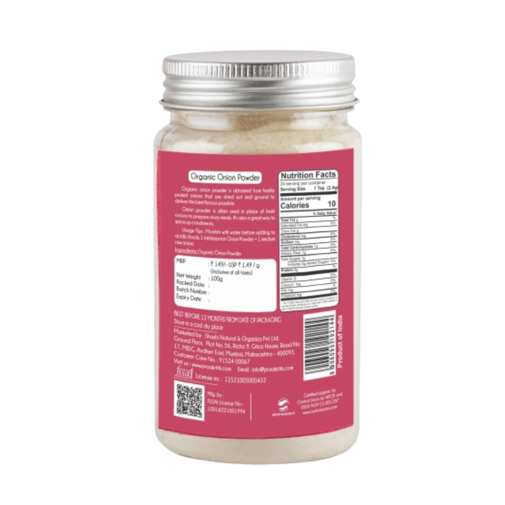 Praakritik Organic Onion Powder - Distacart