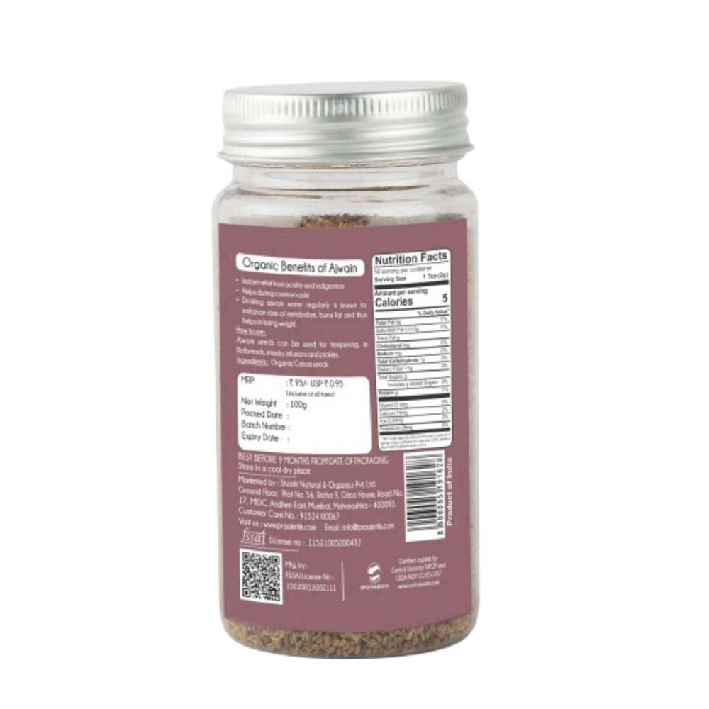 Praakritik Organic Ajwain - Distacart