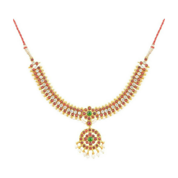 Elite trade Metal Copper Gold Green White Jewel Set - Distacart