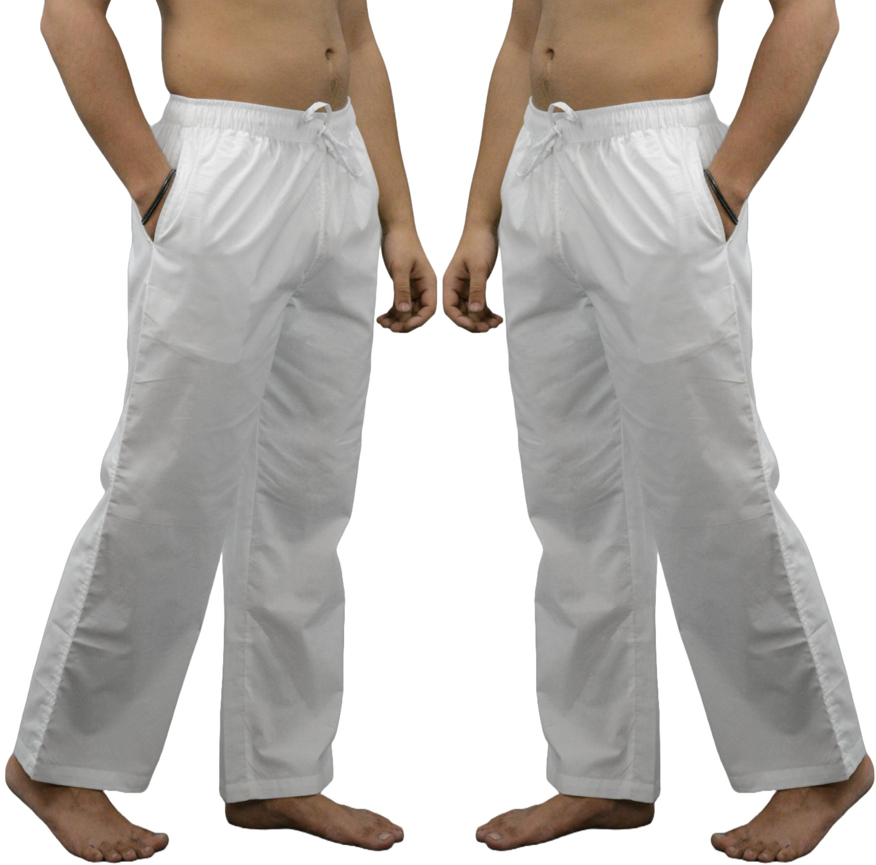Fabmade Pack Of 2 White Combo Men Pajama - Distacart