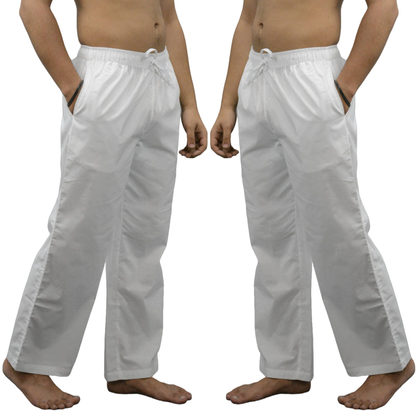 Fabmade Pack Of 2 White Combo Men Pajama - Distacart