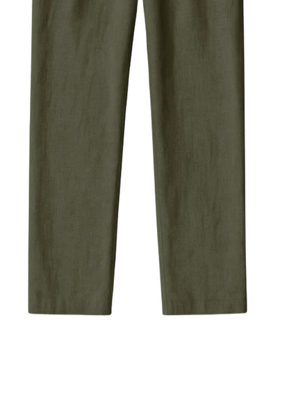 Fabmade Men’S Linen Pajama Combo – Olive & White (Pack Of 2) - Distacart