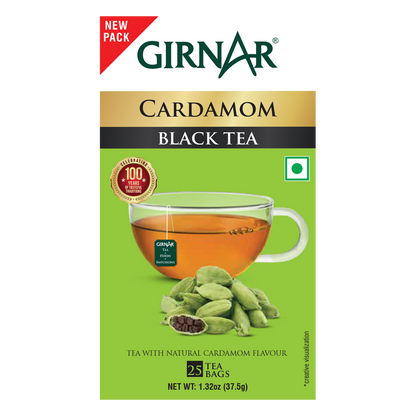 Girnar Black Tea Bags - Elaichi - Distacart