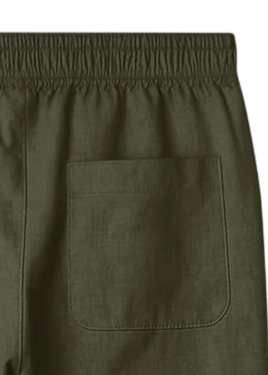 Fabmade Olive Green Cotton Linen Pajama For Men - Distacart