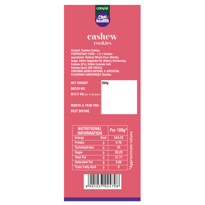 Girnar Chai Nashta - Cashew Cookies - Distacart