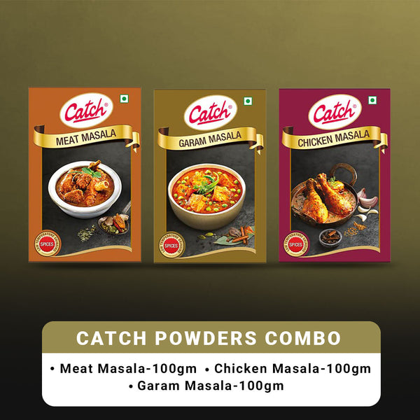 Catch Masala & Spices - Meat Masala 100 gms + Chicken Masala 100 gms + Garam Masala 100 gms - Distacart