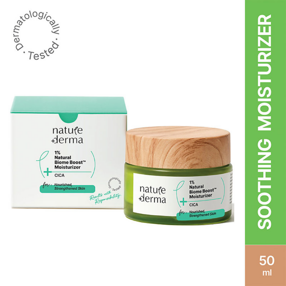 Nature Derma 1% Natural Biome-Boost Moisturizer With CICA - Distacart