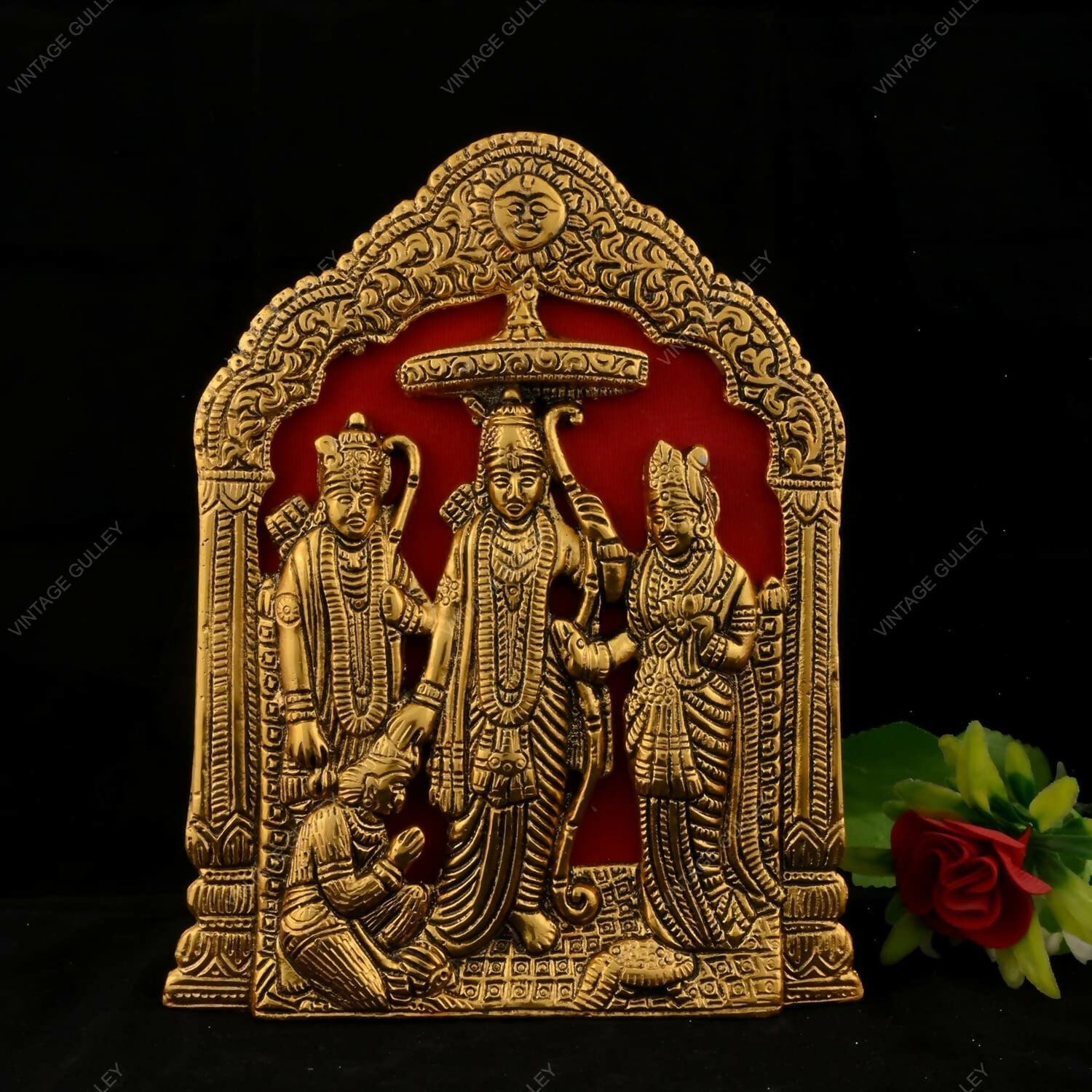 Vintage Gulley Antique White Metal Lord Ram Darbar Idol - Distacart