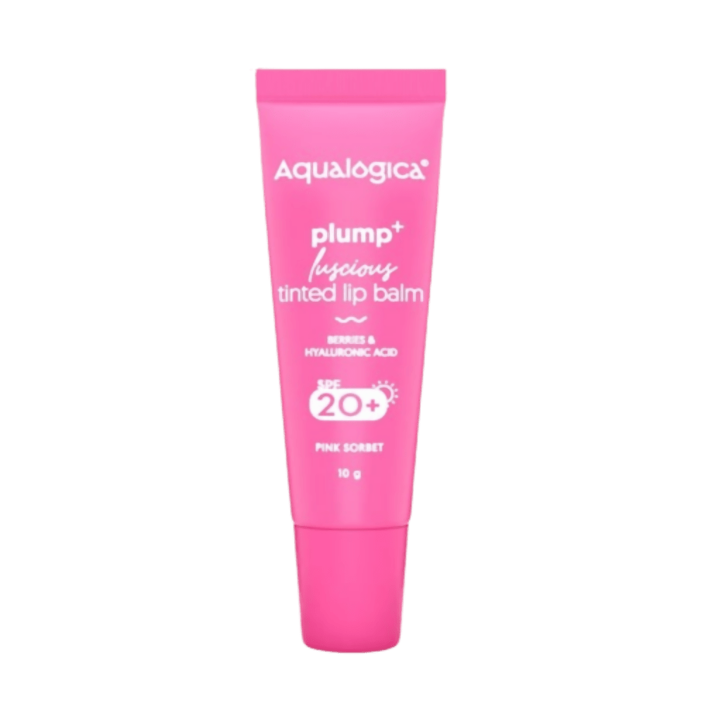 Aqualogica Pink Sorbet Plump+ Luscious Tinted Lip Balm with Berries and Hyaluronic Acid - Distacart