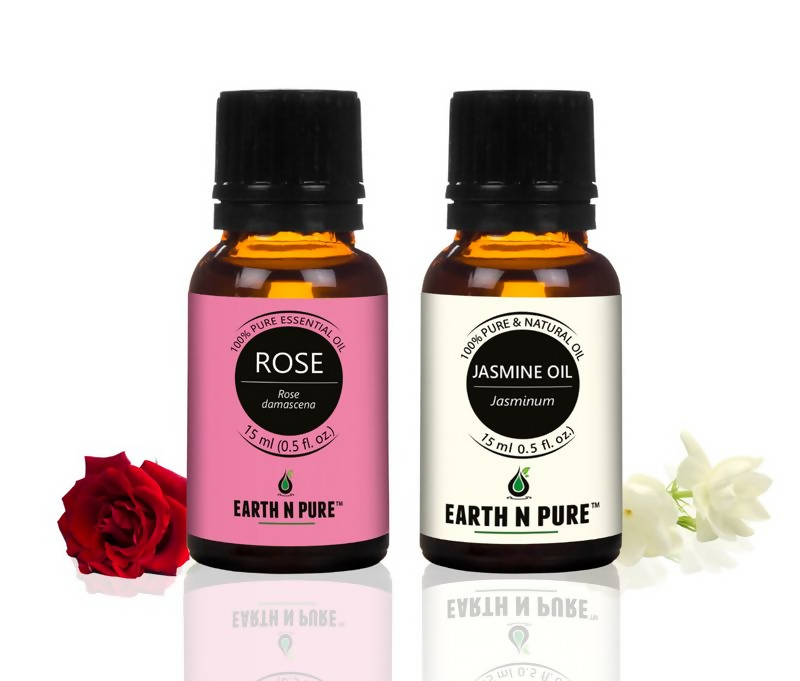 Earth N Pure Rose Essential Oil and Jasmine Essential Oil - Distacart