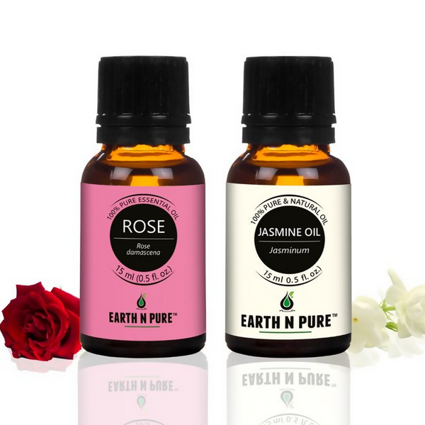 Earth N Pure Rose Essential Oil and Jasmine Essential Oil - Distacart