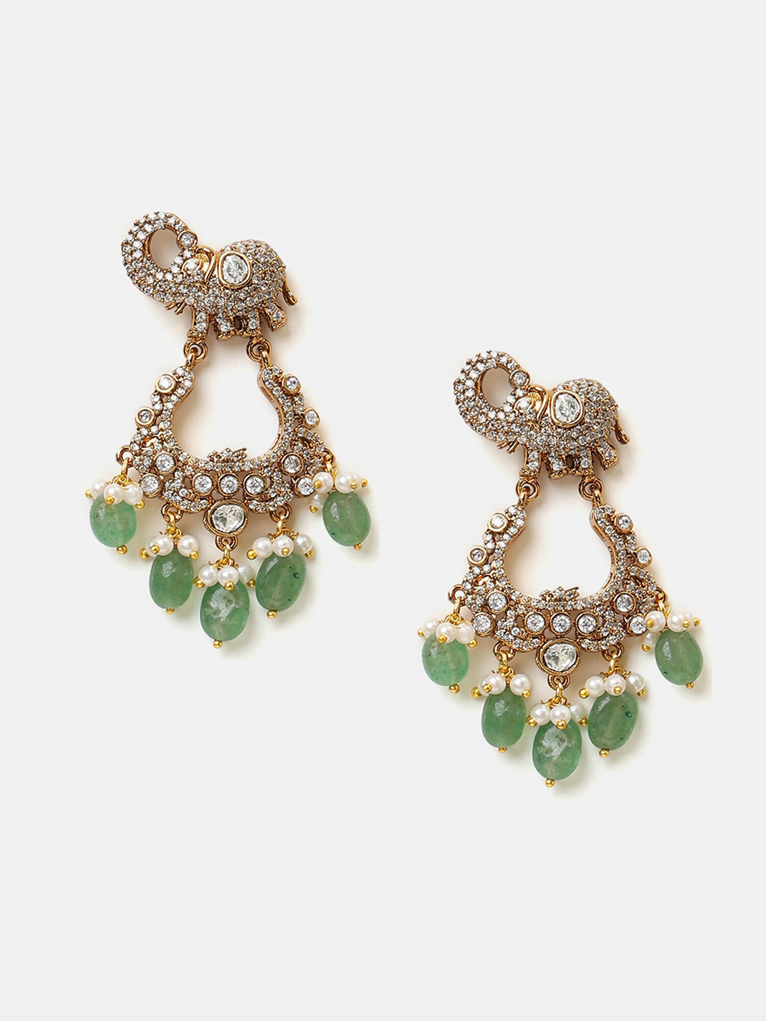 Ruby Raang Maharani Pendant Necklace And Earrings - Distacart