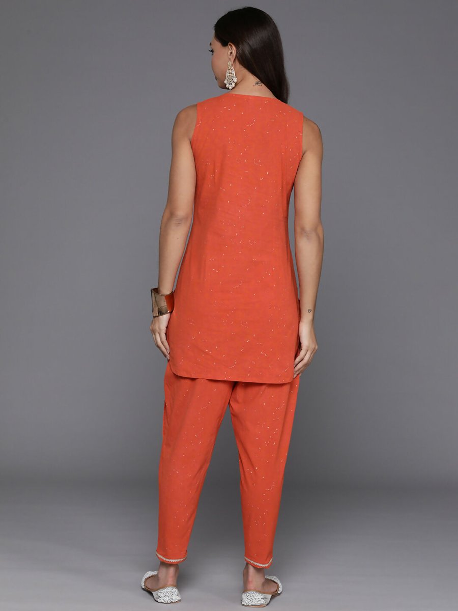 Ahalyaa Women's Traditional Wear Co-ods - Orange - Distacart