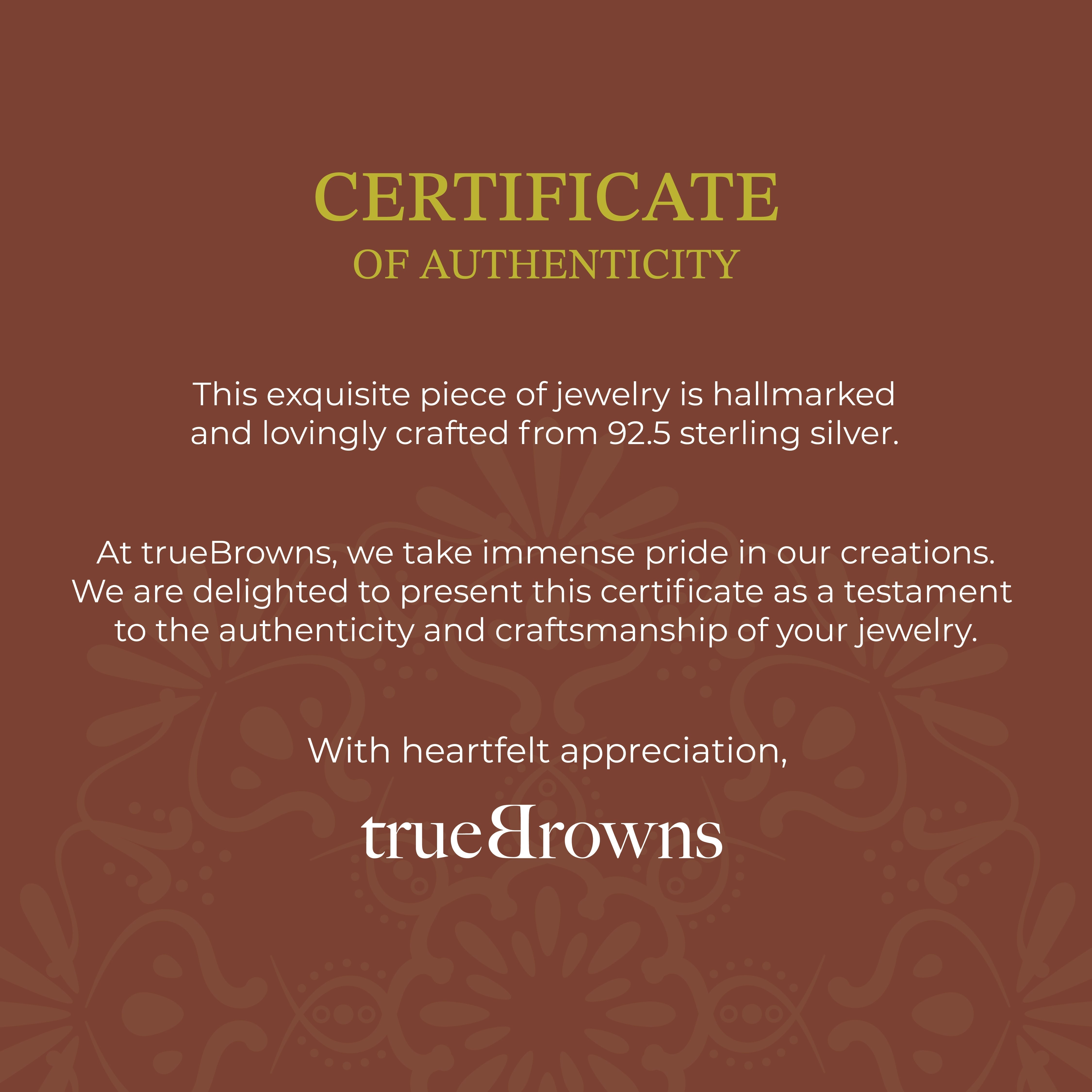 trueBrowns X Voylla Sterling Silver Filigree Red Rakhi