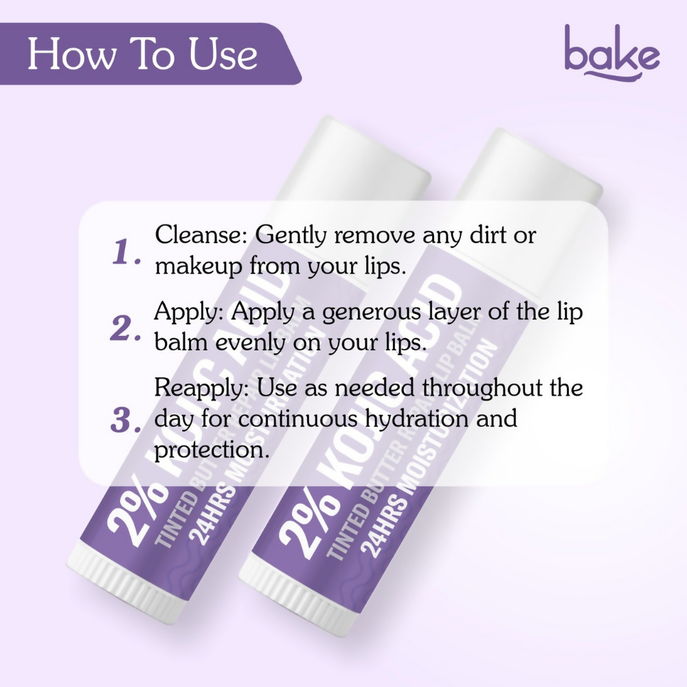 Bake 2% Kojic Acid Tinted Butter Brightening Lip Balm
