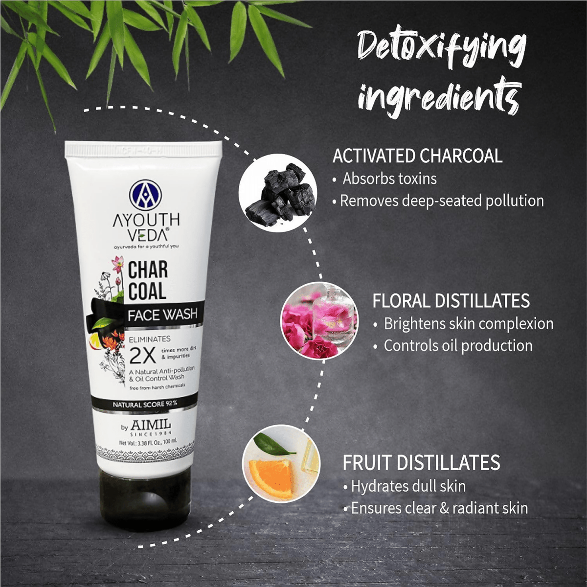 Ayouthveda Charcoal Face wash - Distacart
