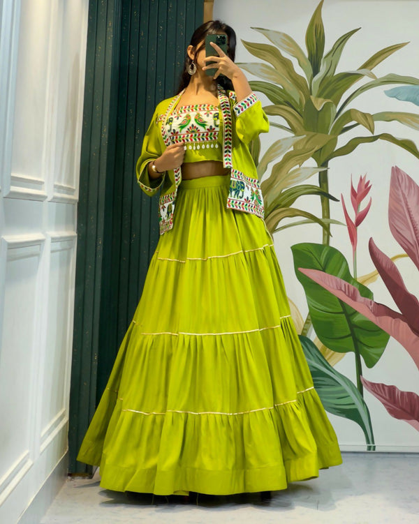 Preksha Creation Rayon Cotton Fabric Women Lehenga Choli - Popati - Distacart