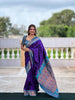 Vedant Vastram Soft Litchi Silk Paithani Jacquard Saree - Violet - Dista