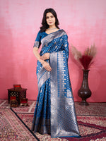Thumbnail for Vedant Vastram Banarasi Silk Fashion Saree - Rama - Distacart
