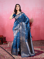 Thumbnail for Vedant Vastram Banarasi Silk Fashion Saree - Rama - Distacart
