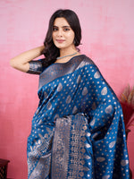 Thumbnail for Vedant Vastram Banarasi Silk Fashion Saree - Rama - Distacart