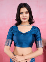 Thumbnail for Vedant Vastram Banarasi Silk Fashion Saree - Rama - Distacart