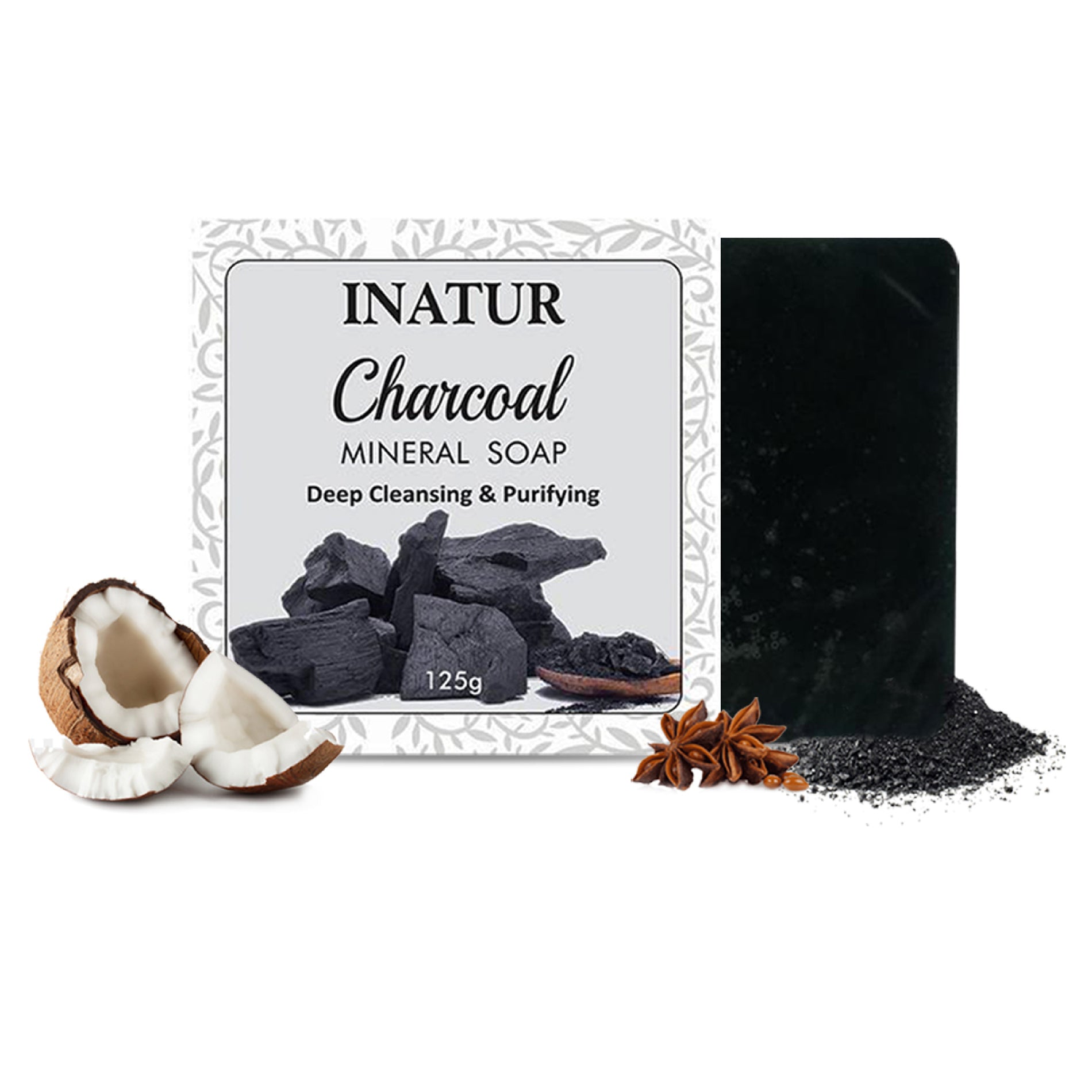 Inatur Charcoal Mineral Soap Deep Cleansing & Purifying - Distacart